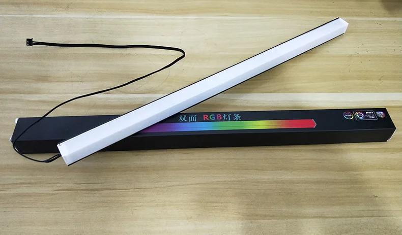 Двойной алюминиевый сплав-односторонняя RGB световая полоса 40 см Магнитная фантомная цветная RGB световая полоса компьютерное украшение шасси