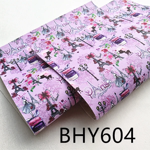 

Free shipping 30*134cm print synthetic leather fabric vinyl BHY604