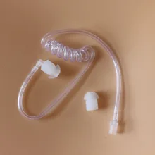 10 xTransparent катушки акустическая Air ушные трубки Earplug вкладыши тайное Earmold Eartip для Kenwood Motorola радио динамик гарнитура Mic