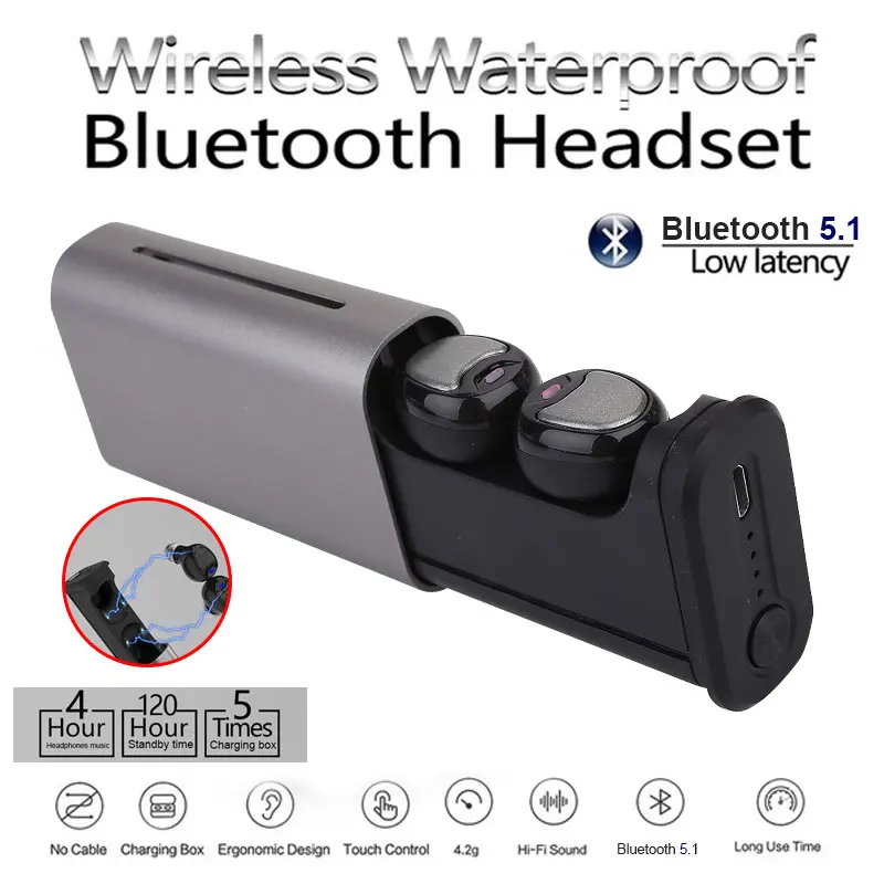 

In-Ear Bluetooth 5.0 Earphones Noise Reduction Portable for Stereo wireless bluetooth headset