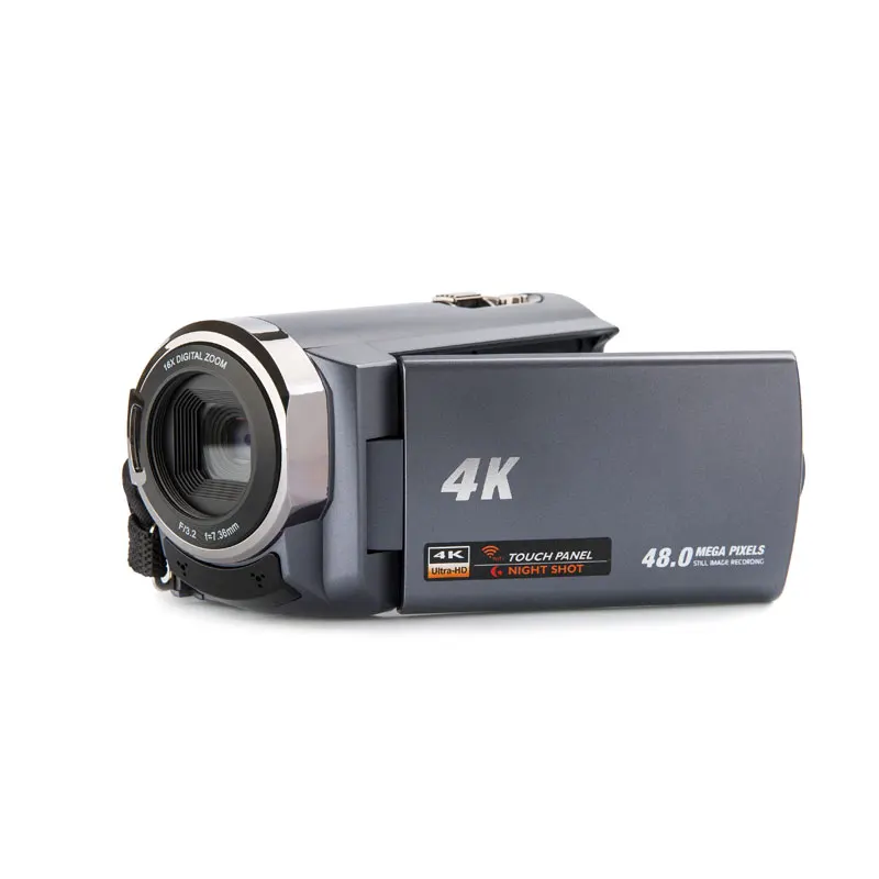 

Ultra 4K Camcorder Video Camera With 0.45X Wide Angle Lens Digital Photo Video Camera Recorder Wifi night Vision LCD Touchscreen