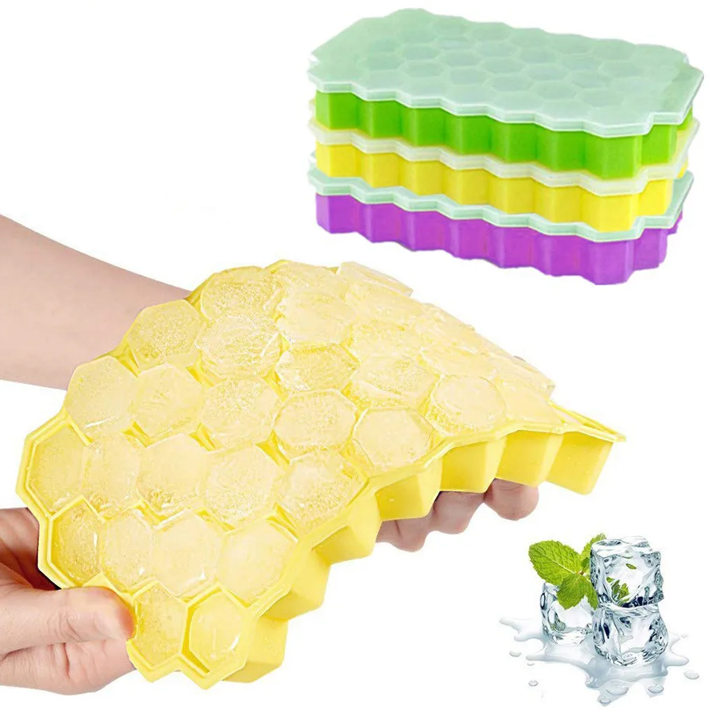 

Honeycomb Shape Ice Cube Maker 3Pcs Ice Tray Ice Cube Mold Storage Containers Quality Bar Ice Mold Accessiories dropshipping