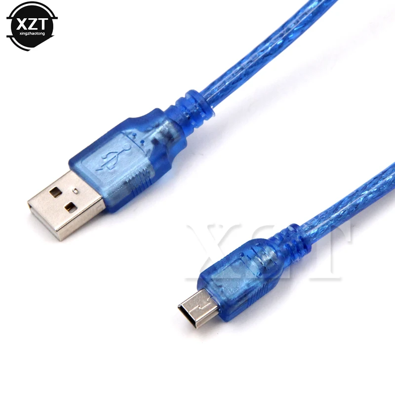 USB Mini Cable 30cm 1m 3m 5m USB 2.0 Type A Male to Mini 5P Male Mini 5P USB Cable Foil+Braided Shielding Data Extension Wire Cord