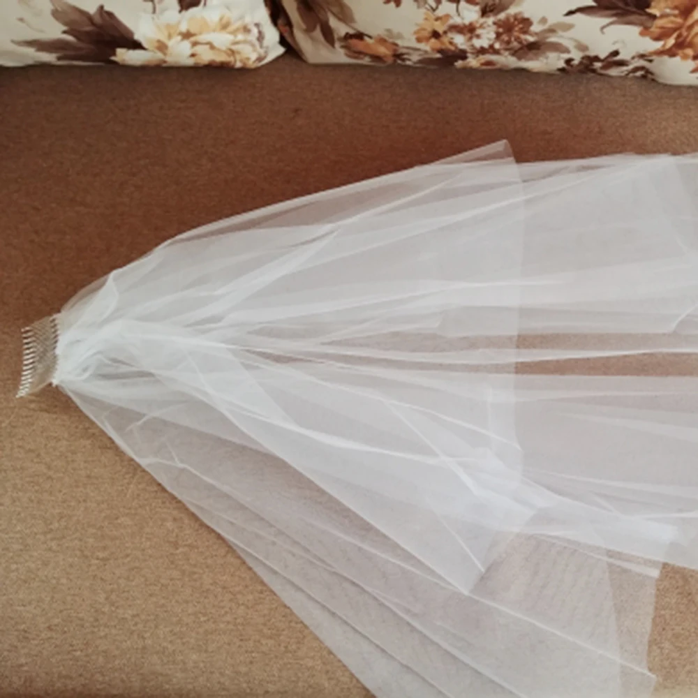 Модная белая свадебная фата короткая фатиновая Фата для невесты ручной работы аксессуары для свадебной вечеринки свадебная фата