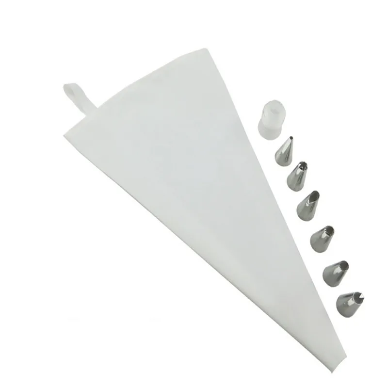 pastry tools Silicone Reusable Icing Piping Cream Pastry bags and coupler and Decorating Nail DIY Fondant Cake Decoratin