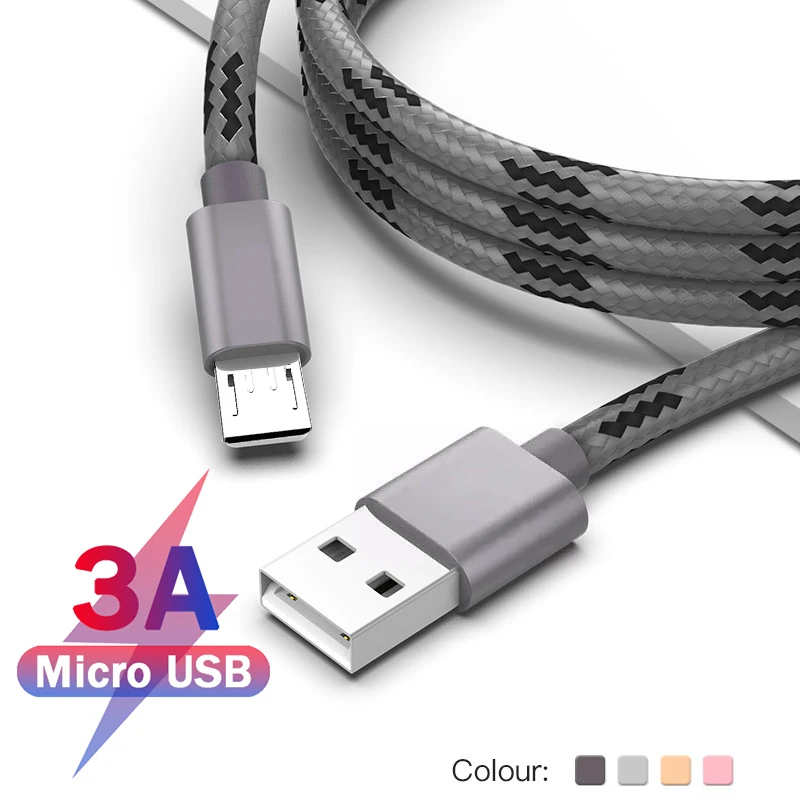 

Arvin Micro USB Cable 3A Fast Charging Micro Charger For Samsung Xiaomi Redmi Note 5 Pro 7 USB Cord Nylon Phone Data Cable 1m 2m