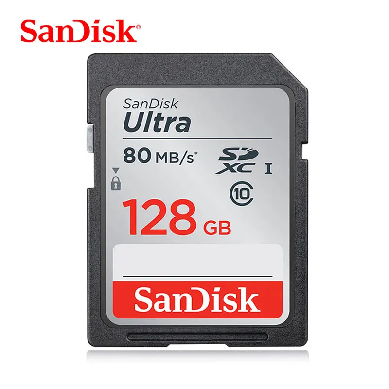 SanDisk Ultra SD Card 16 GB 32 GB SDHC карты памяти 64 GB 128 GB SDXC Class10 80 МБ/с. уш-1 Камера SD Поддержка официальный проверки