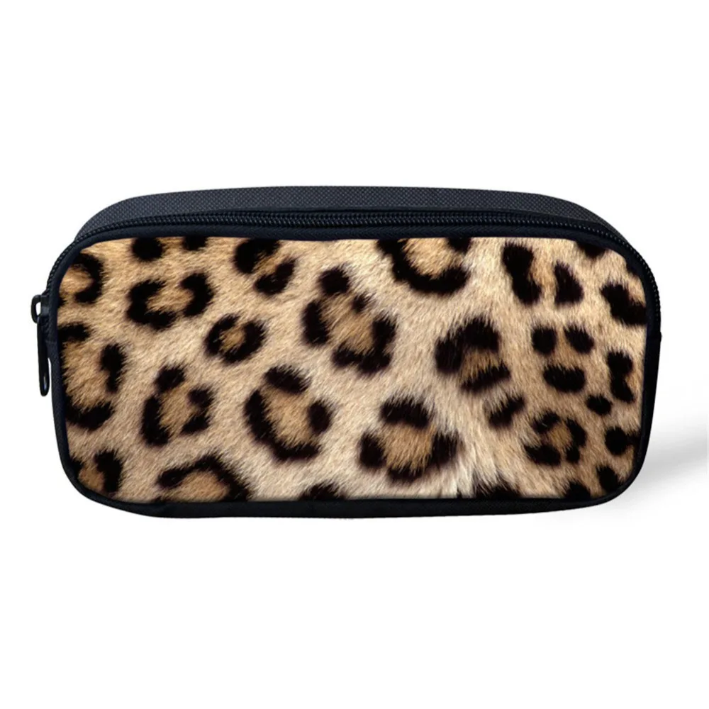 Think Leopard Print Women Make Up Bag Zebrastripe Toiletry Bag Kids
