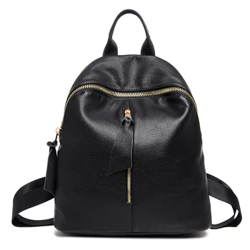 

Chu JJ Women's Genuine Leather Backpacks Women Girls Students School Bag Shoulder Bags Women Casual Back Packs Travel Bag