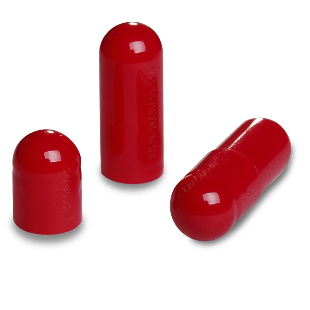 

5000 Pieces / Carton Size 4 Empty Gelatin Capsules For Filler Machines Red Colored,Separated or Joined Capsule