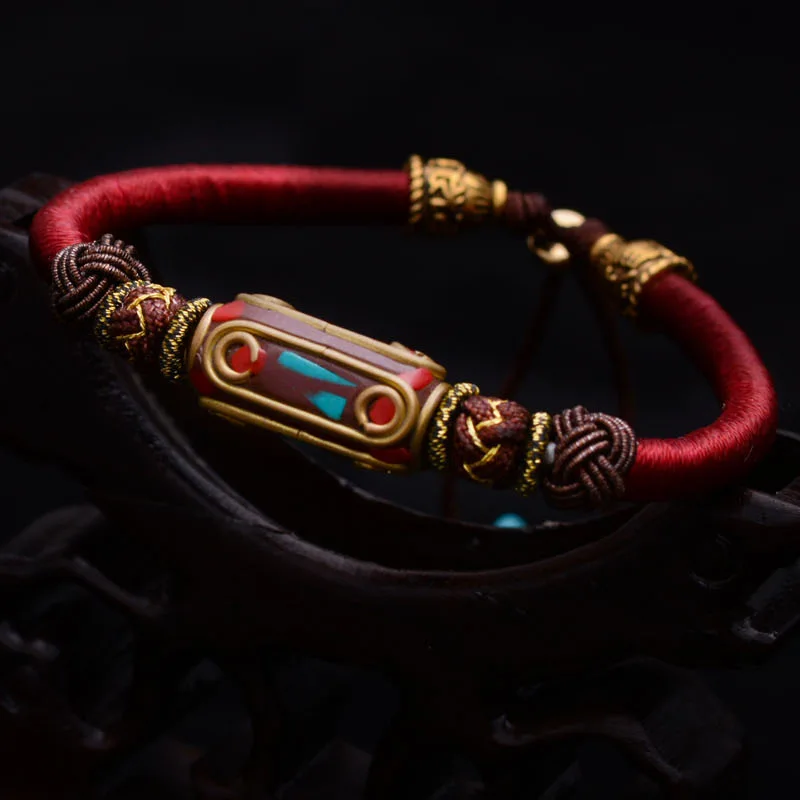 LKO плетеный браслет богемные женские модели ретро Национальный Стиль тайская Веревка