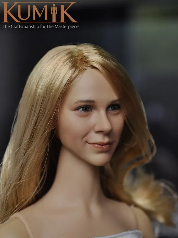 1/6 женская форма головы для 1" экшн-фигурки Куклы Аксессуары вырезанная кукла не включает тело, одежду и другие 15-16