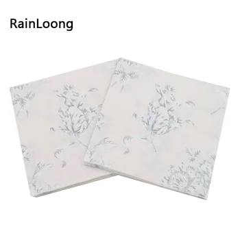 

[RainLoong] 3Plys Beverage Paper Napkins Tissue Napkins Decoration Serviettes 33cm*33cm 5packs (20pcs/pack)
