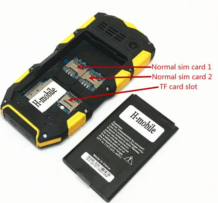 IP67 phone Waterproof shockproof phones Runssian keyboard novelty mobile phone original H-mobile China Cell Phones Telephones