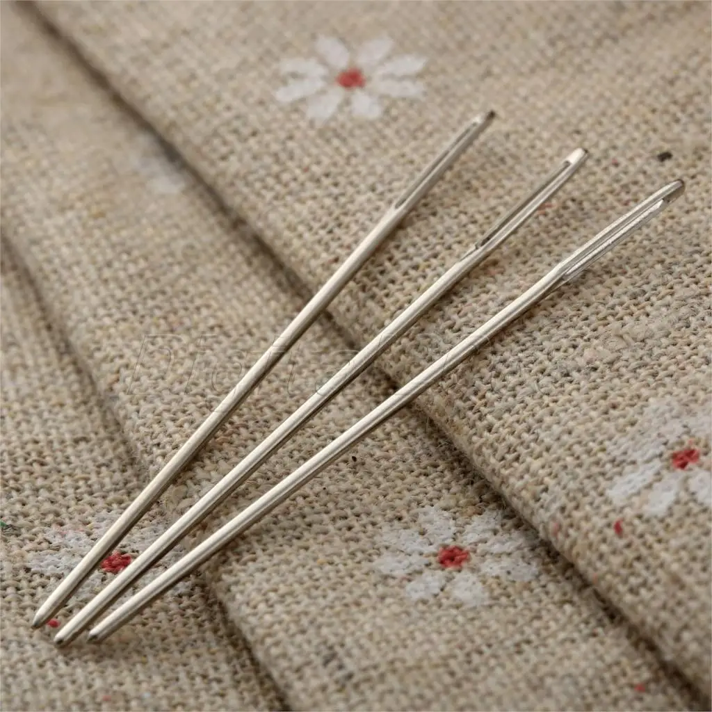 High Quality 5Pcs Large Eye Embroidery Tapestry Needles Darning Needles For Darning Metal Hand Sewing DIY Crafts Tools 3pcs diy metal circular knit needles with magic loop needles set for sock blankets sweater scarf knitting