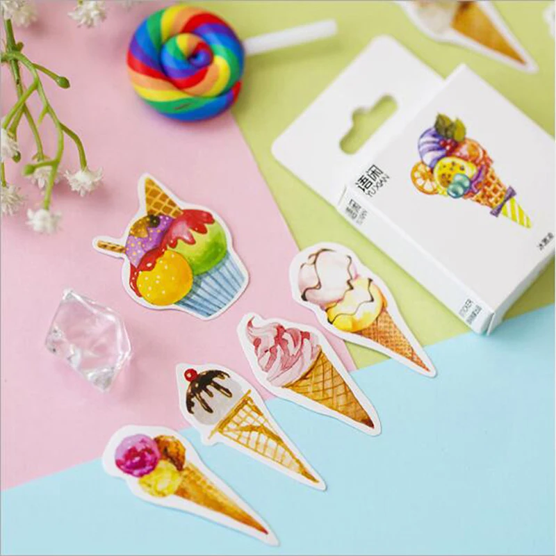50Pcsbox New Lovely Ice Cream Paper Label Sealing Stickers Crafts And Scrapbooking Decorative Lifelog Diy Stationery Album huismerk kopen in de aanbieding 50Pcsbox New Lovely Ice Cream Paper Label Sealing Stickers Crafts And Scrapbooking Decorative Lifelog Diy Stationery Album huismerk kopen in de aanbieding