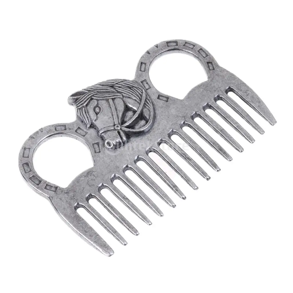 Sturdy Stainless Steel Horse Pony Grooming Tool Comb Currycomb Equestrian Equipment