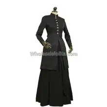 Высокое качество викторианской эпохи короля Эдуарда темно-страшные сказки дамы сюртук Театр костюм Пальто для будущих мам