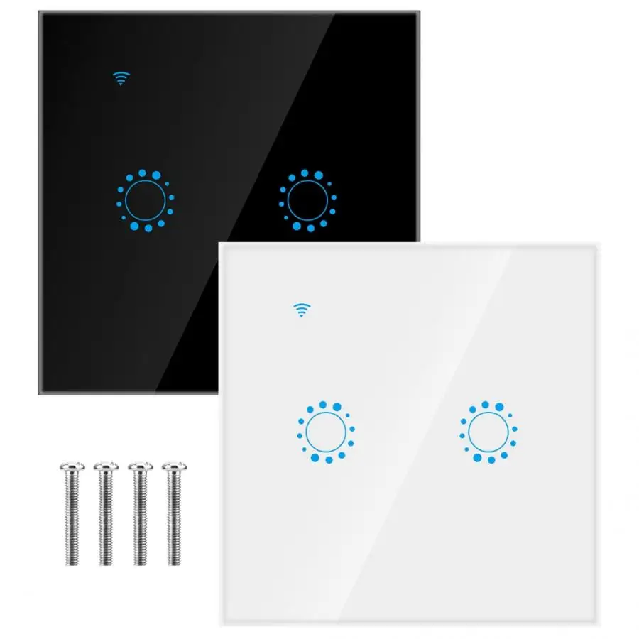 

1/2 Gang Smart WIFI Wireless Touch Switch Panel EU Standard Switch Remote APP Control homekit