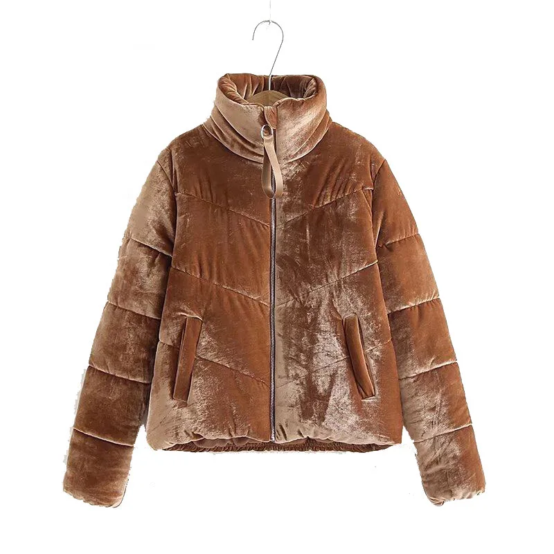 

BWinter Thick Solid Warm Parka Velvet Down Jacket winter Female jacket women snow woman parka Winter short women's jackets