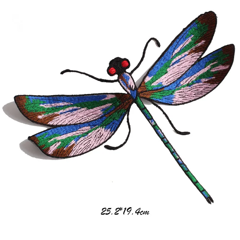 Большая вышивка искусственная кожа для одежды утюжок на вышитых переводных насекомых значок для платья Аппликация Сделай Сам Модификация аксессуары