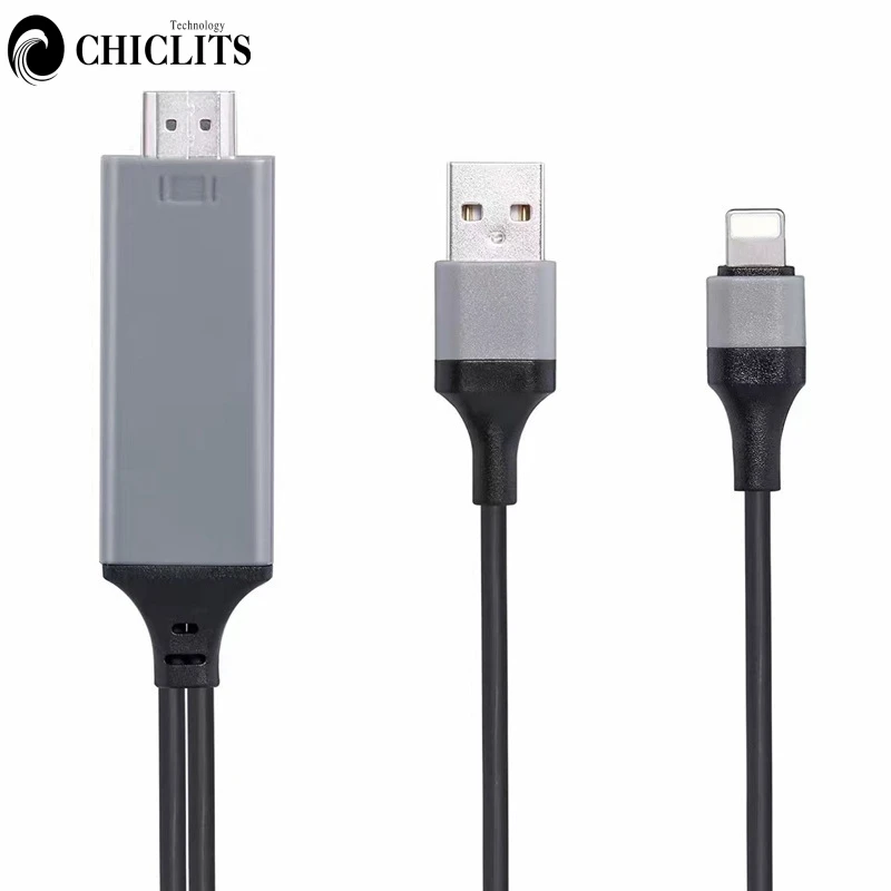 2 м USB 8 Pin к HDMI HDTV AV кабель адаптер для освещения iPhone 7 Plus XPlus 6S 6 Кабель зарядки| |
