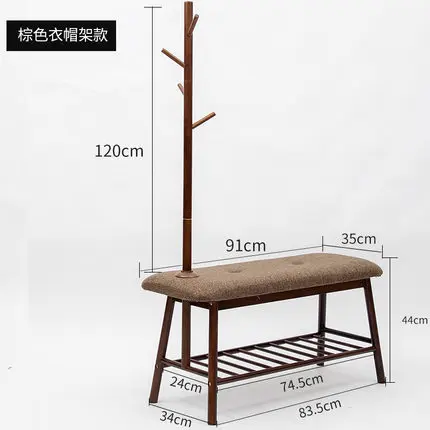 Твердая древесина обувь скамейка Европейская Современная минималистская обувь стойка табурет ткань кровать хвост туалетный табурет спальня скамейка маленький табурет
