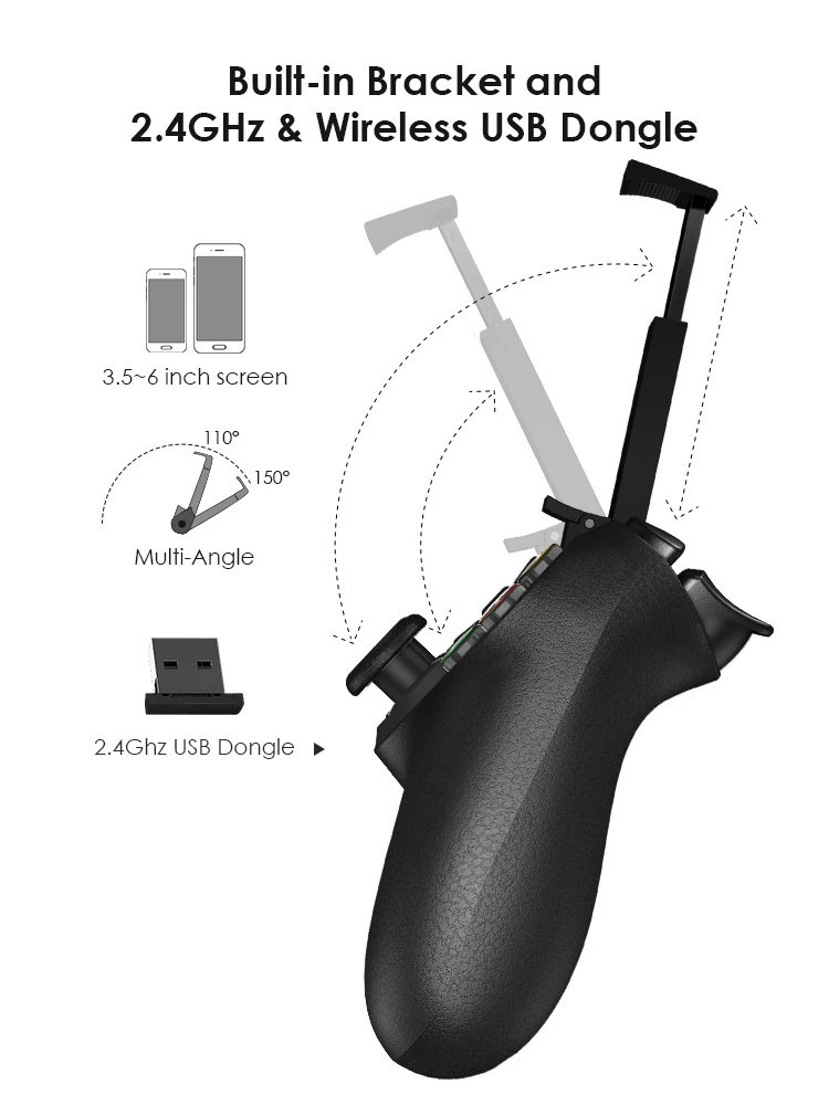 GameSir T1s Bluetooth 2,4G приемник беспроводной игровой контроллер геймпад для Android мобильного телефона/Windows PC/VR/tv Box/PS3