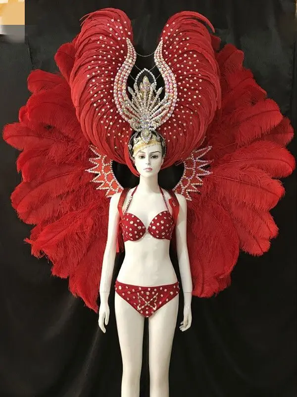Lo speedtacolo di danza copricamo di piume di accessori di abbigliamento La FESTA La Maschera IL Festival