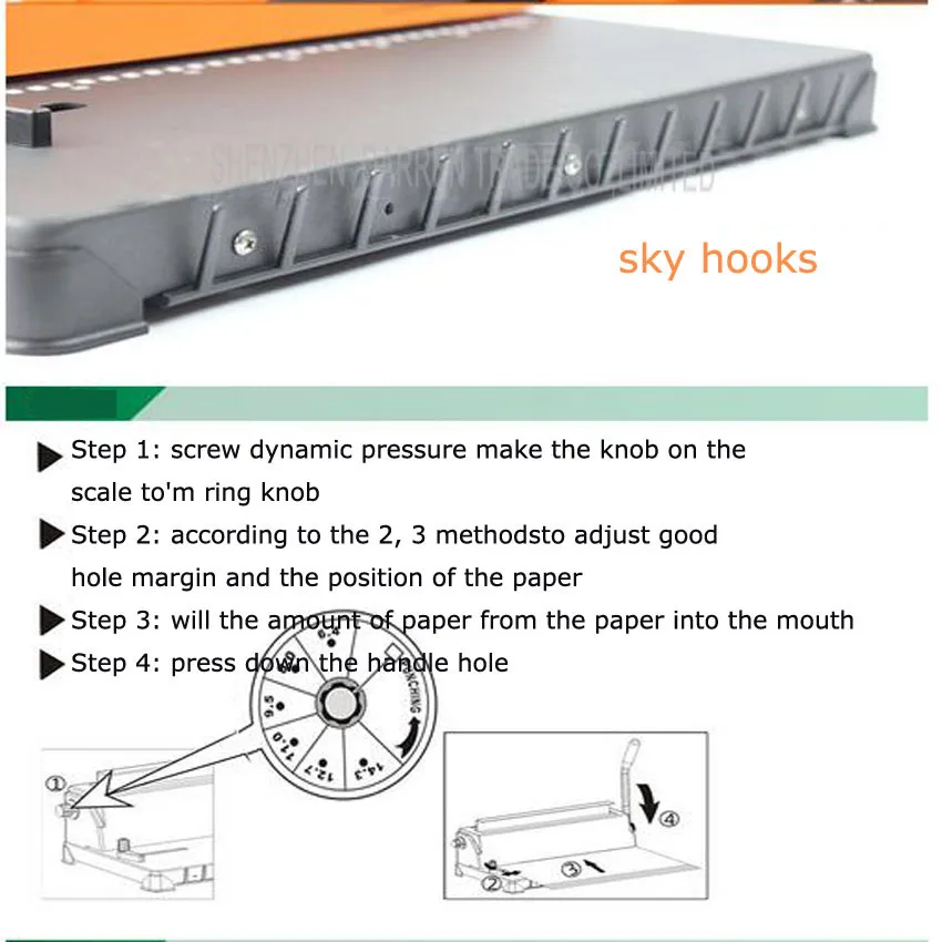 1 шт. TD-130 практичный 34 отверстия A4 станок с ручным управлением для искусственной вощины машина для переплета книг, может пробить 12 листов одновременно