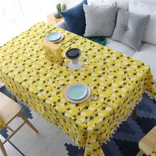 Nórdica de lino de algodón paño de tabla de la fruta decoración de la mesa de comedor para café, té de la tarde lindo 1 pc mantel para cumpleaños fiesta(China)