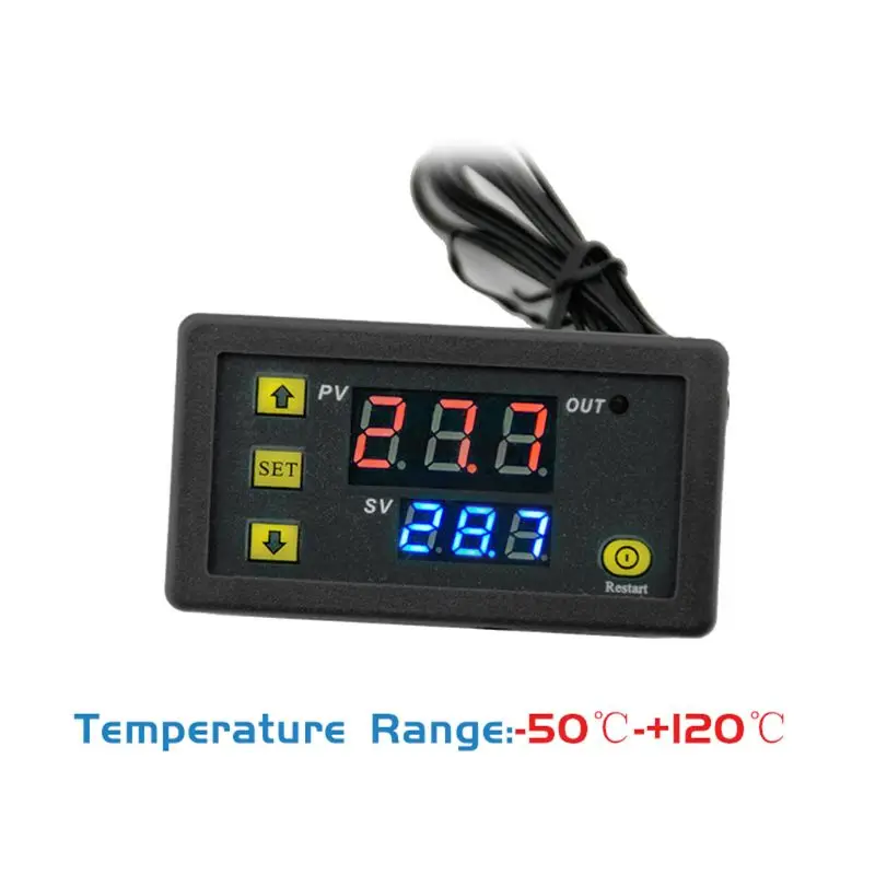 1 шт. контроллер температуры реле двойной цифровой светодиодный дисплей Отопление/охлаждение регулирующий термостат переключатель