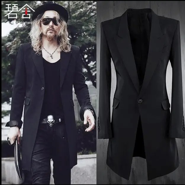 

S-6XL!!! 2018 The new suit men Han edition cultivate one's morality male long jackets Leisure fashion small suit city boy