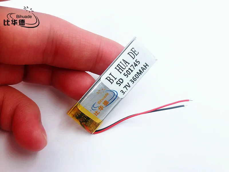 Li-Po 3,7 V 360 mAh 501745 литий-полимерный Li-Po Li ion Перезаряжаемые Батарея клетки для Mp3 MP4 MP5 gps