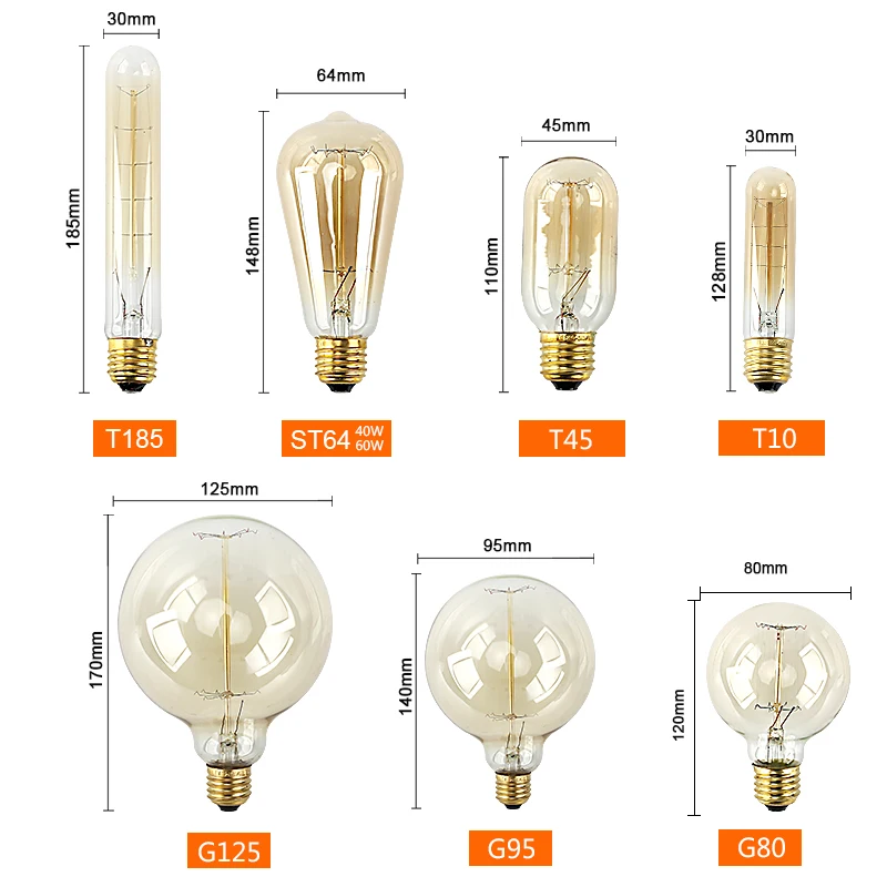 Винтасветильник лампа накаливания в стиле ретро E27 220 В|e27 vintage|edison bulbincandescent bulb |