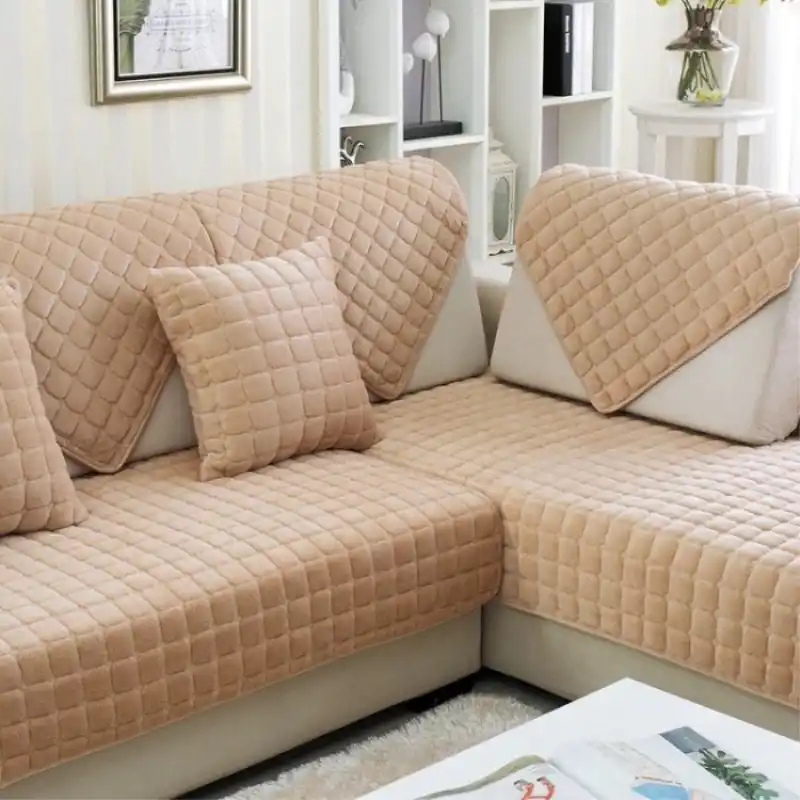 Sofa Plush Protective Case Couch Covers Cover Quilted Twill Couch Covers Sofa Cover Quilted Twill