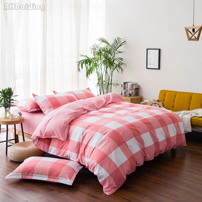 Buy Modern Plaid Bedding Set Red Plaid Stripes Bed