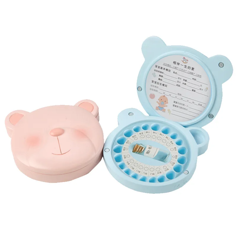 

New Arrival Kids Resin Tooth Box Baby Organizer Milk Teeth Wood Storage Collecting Teeth Umbilical Cord Newborn Baby Gift