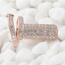 Hermoso blanco Cubic Zirconia 925 de plata Roca Anillo Del Clavo S-3761 (3762) Joyería de La Vendimia Promoción Favorito Productos Más Vendidos