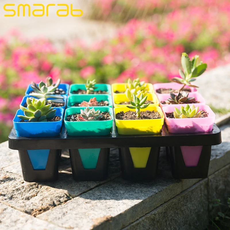 

Germination Nursery Pots Plastic Insert Seedling Tray Propagation Succulents Pot Hydroponic Flower Pot Garden Bonsai Planter