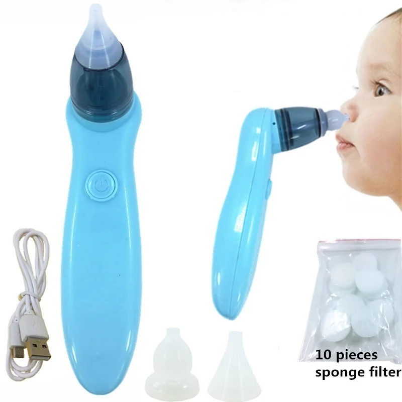 Детский носовой аспиратор, Электрический Безопасный гигиенический очиститель носа с 2 размерами кончиков носа и оральными соплями для новорожденных мальчиков и девочек - Цвет: Nasal Aspirator