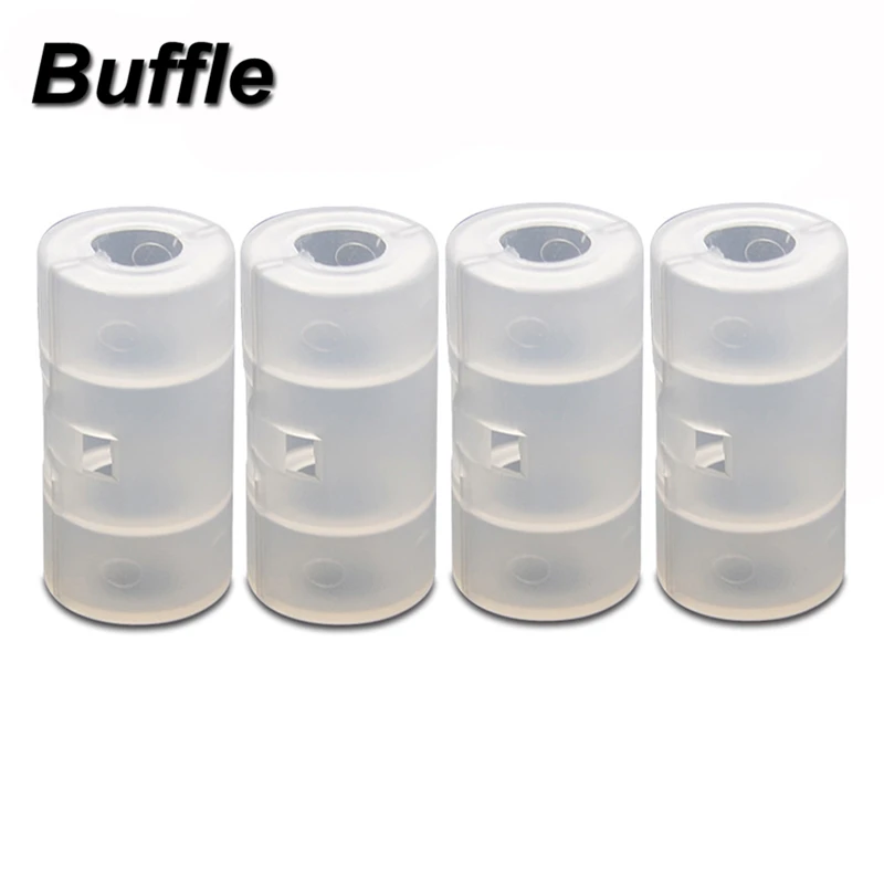 

4x AA to C Size Battery Converter LR6 to R14 Converters Plastic Cell Adaptor Cylindrical Case Holder PP Material Switcher