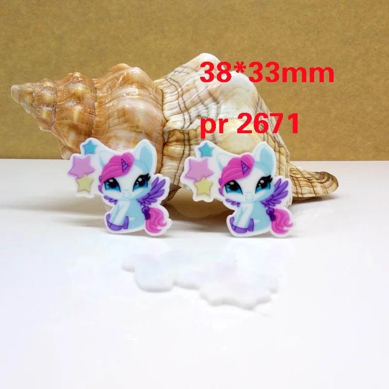 2671 30 шт мультфильм персонаж плоское украшение из смолы pr 2672 - Цвет: 2671