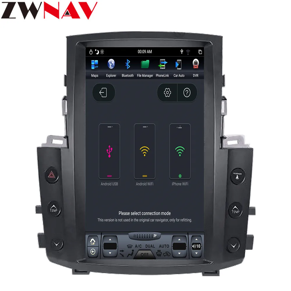 Best 13.6" Android 8.1 4+32G Tesla Screen Car Stereo For Lexus LX570 2007-2015 Auto Radio GPS Navigation Video Multimedia Headunit 4