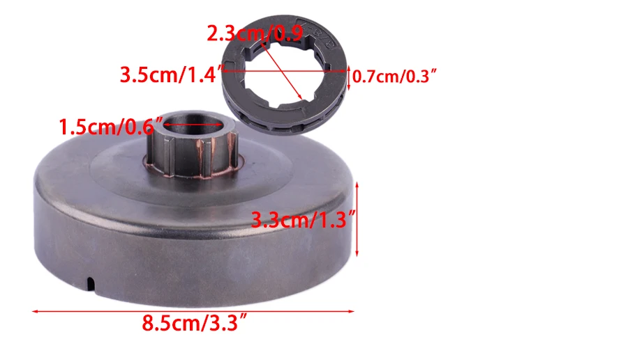 LETAOSK 0,37" 7 зубов сцепления барабана и звездочки обод 3/8-7 т подходит для Stihl 066 MS660 064 бензопилы