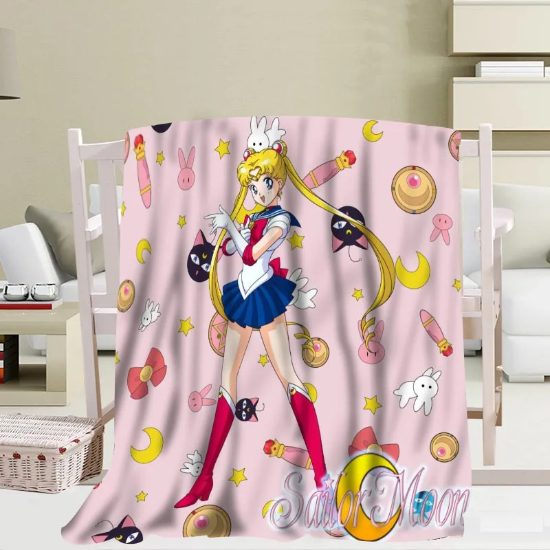 P+ Sailor Moon одеяло мягкое DIY диван-кровать одеяло для детей и взрослых теплое одеяло на заказ размер 56x80Inch50X60Inch40X50Inch - Цвет: 7