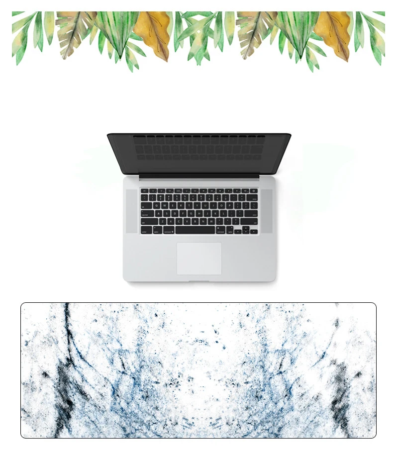 Large  Desk Pad Beautiful Soft Natural Rubber Pink Gold White marble Series Mice Pad Square Gaming Mouse Pad with Locking Edge (14)