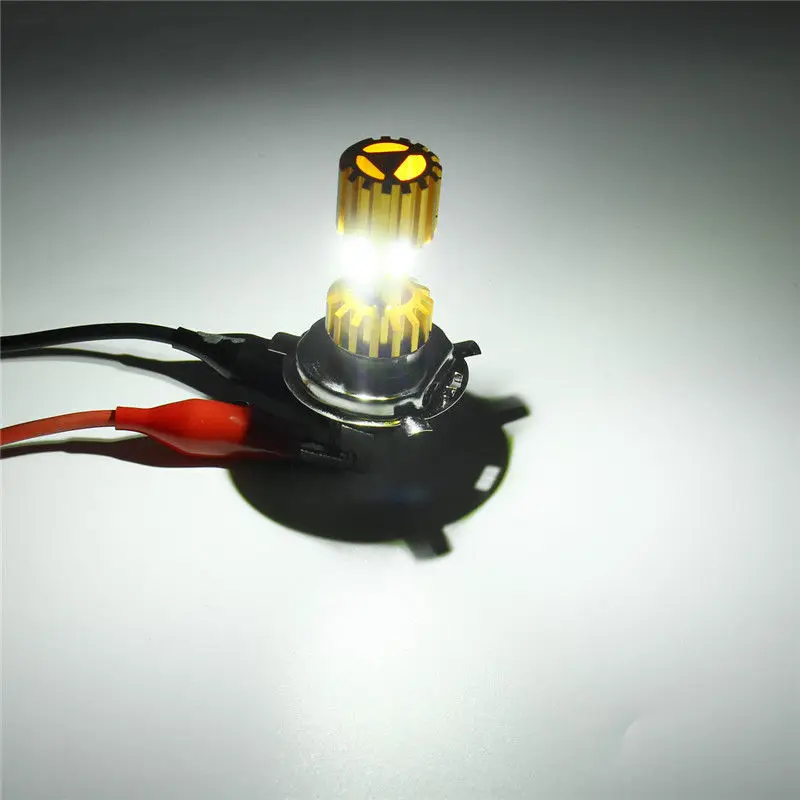JX-LCLYL 1pc H4 COB LED Motorcycle Hi-Lo Beam Headlight Head Light Lamp Bulb 6500K
