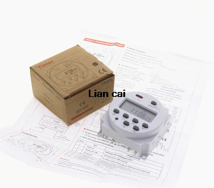 

DC12V/DC24V/AC110V/AC220V CN101A Mini Digital LCD Power Weekly Programmable Electronic Timer Relay Switch