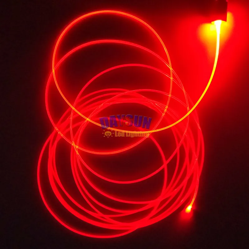 5 м сторона светиться оптического Волокно кабель украшение автомобиля Атмосфера свет универсальный диаметром 1.5 мм для края Освещение EL Провода замена
